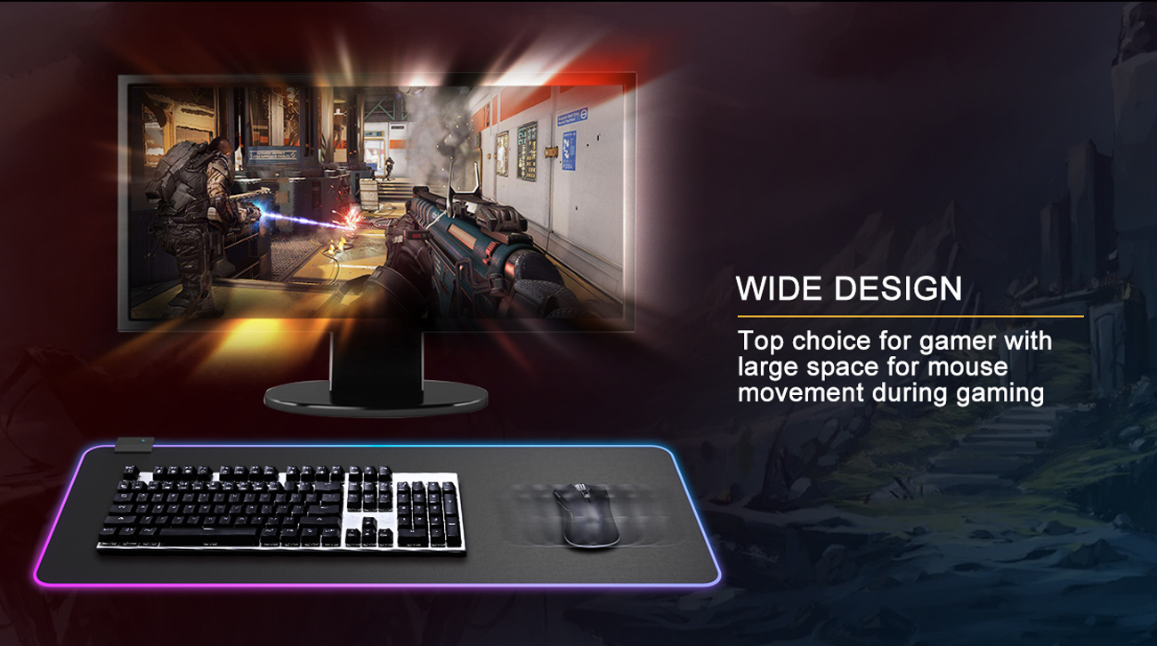 Vetroo MP800 RGB Gaming Mouse Pad